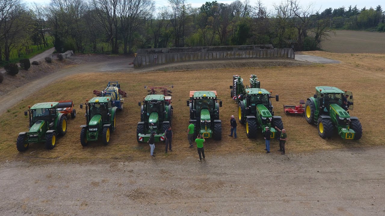 6x John Deere | Big preparation soil and rice sowing | Semina Riso 2023 | Società Agricola Corvini