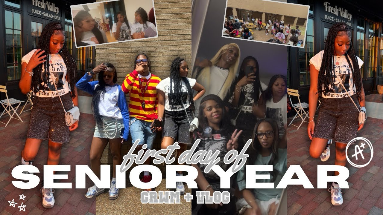 FIRST DAY OF SENIOR YEAR GRWM+VLOG 💯😍