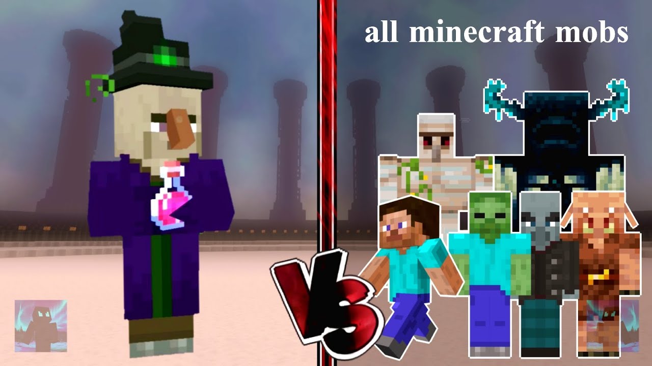 WITCH vs ALL MOBS - Minecraft Mob Battle
