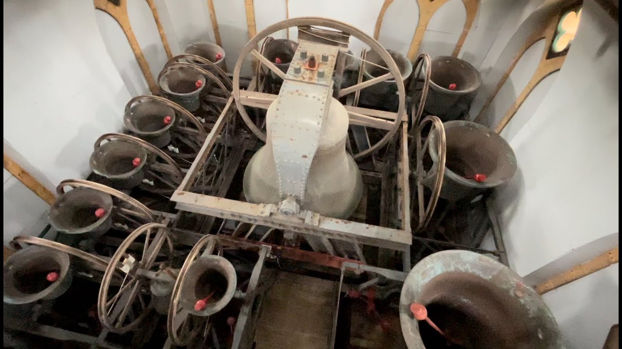 Bell Ringing in the Belfry at Buckfast Abbey, Devon