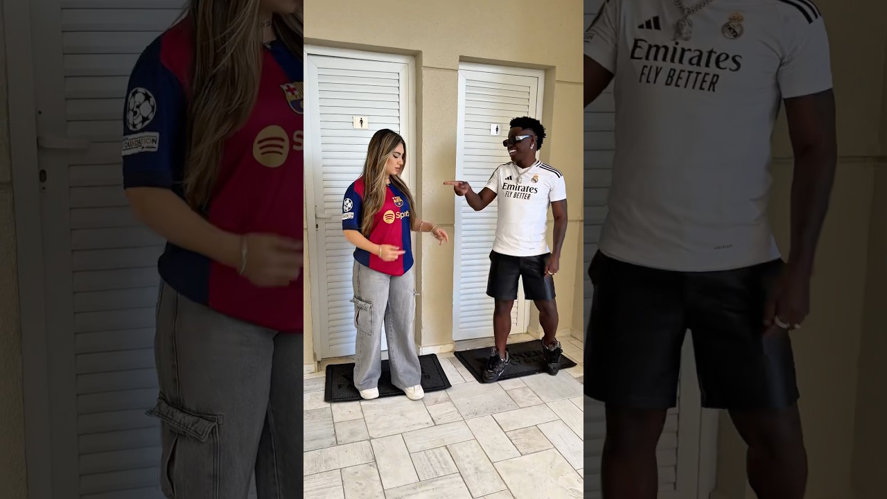 Real Madrid or Barcelona ? ☠️#shorts #barcelona #ronaldo #messi #explore #humor #comedia #futebol