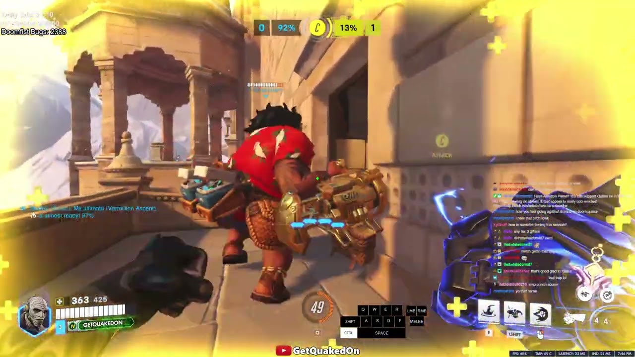 Overwatch Rollout Doomfist God GetQuakedOn Showing His Sick Mobility Skills