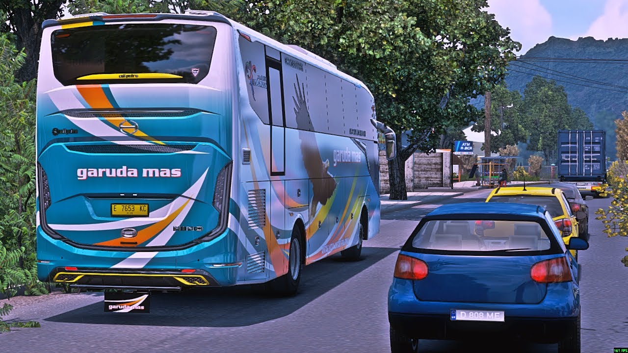 Bus Garuda Mas Aksi Ngeblong di Jalanan Padat - Sundanese Map | GameFlux TV