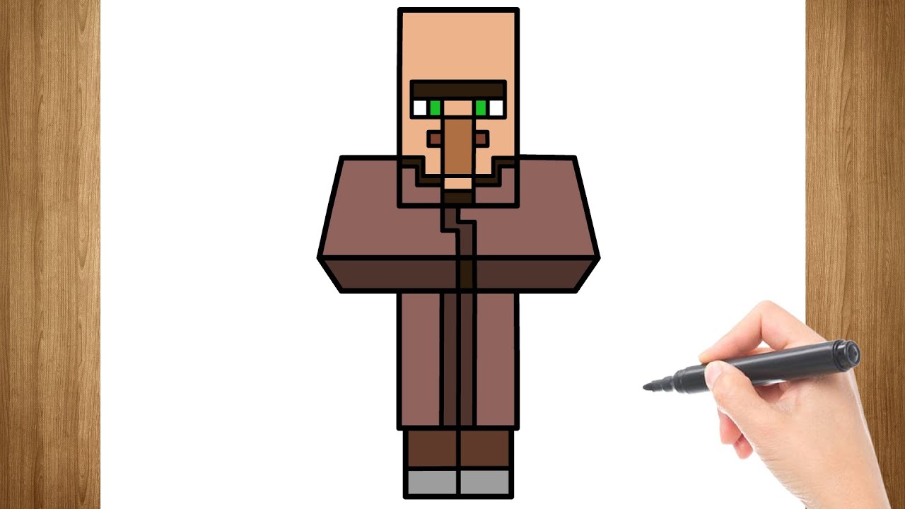 How To Draw Villager Minecraft