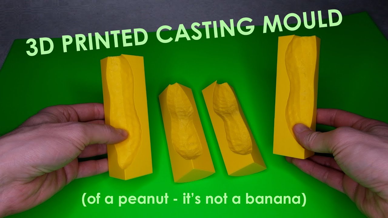 Virtual Casting Mould in Blender - 3D Printed Cast / Peanut Candle