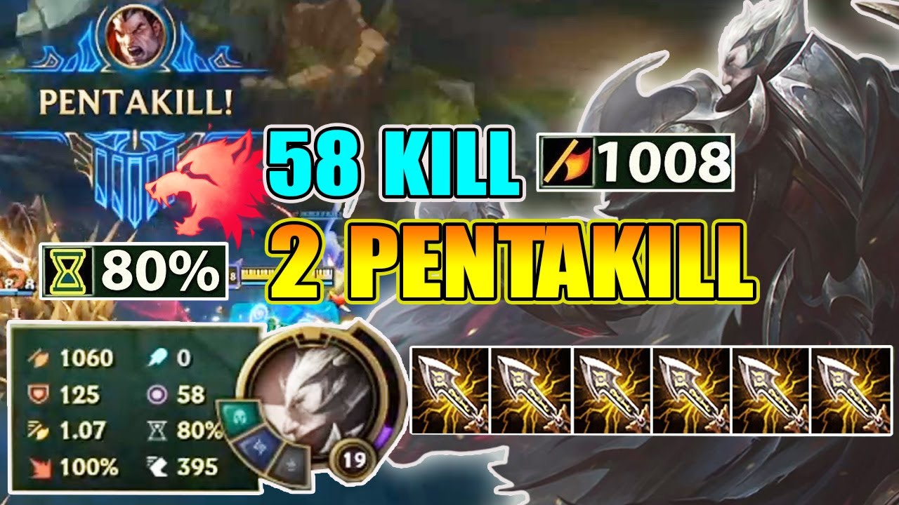 1 W = 1 TỶ DAME ? HỐT 58 XÁC + X2 PENTAKILL VỚI DARIUS (1060 AD) TẠI CHẾ ĐỘ URF !