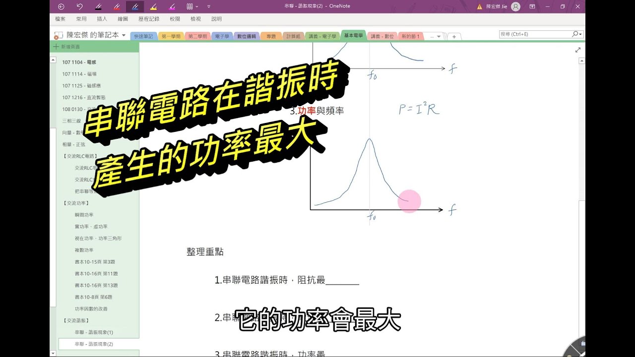 【基本電學 / 交流諧振】(#01/#12) - 串聯諧振的特性
