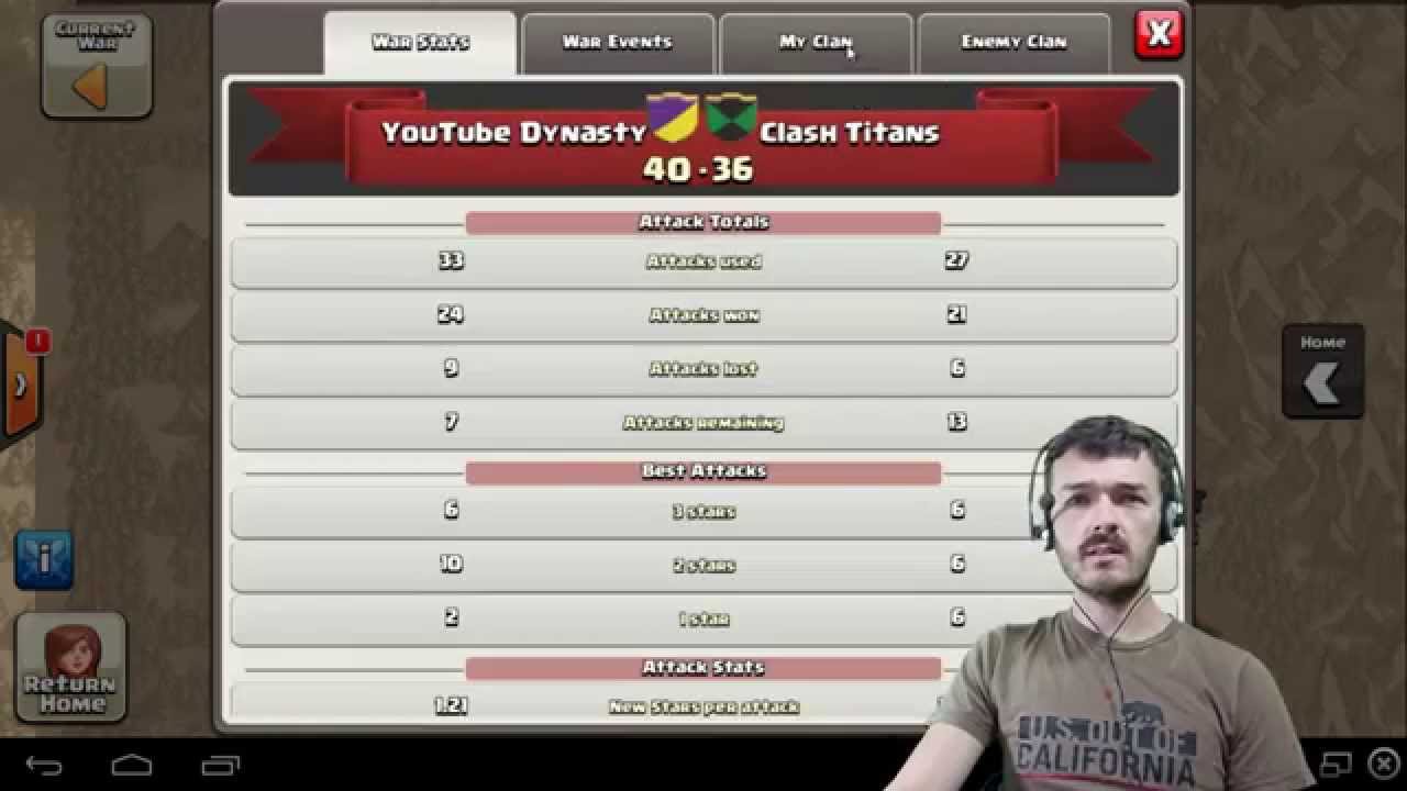 Clash of Clans - YouTube Dynasty First Clan War Update