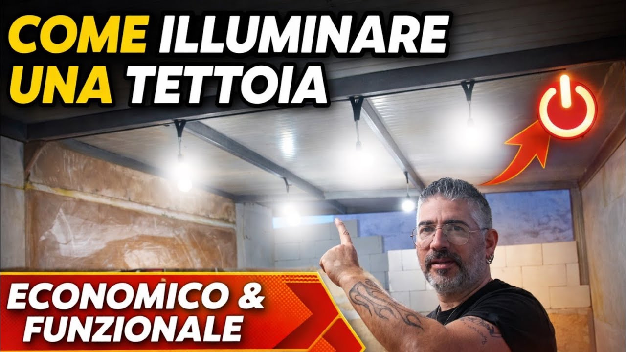 COME REALIZZARE L'ILLUMINAZIONE DI UNA TETTOIA IN MANIERA SEMPLICE ORDINATA ED ECONOMICA