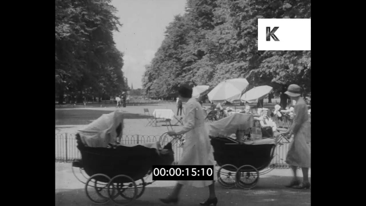 1930s London, Hyde Park, Park Scenes, 35mm