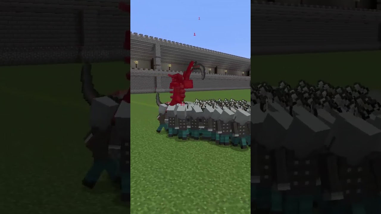 MUTANT WITHER SKELETON vs VINDICATOR RAID - Minecraft Mob Battle