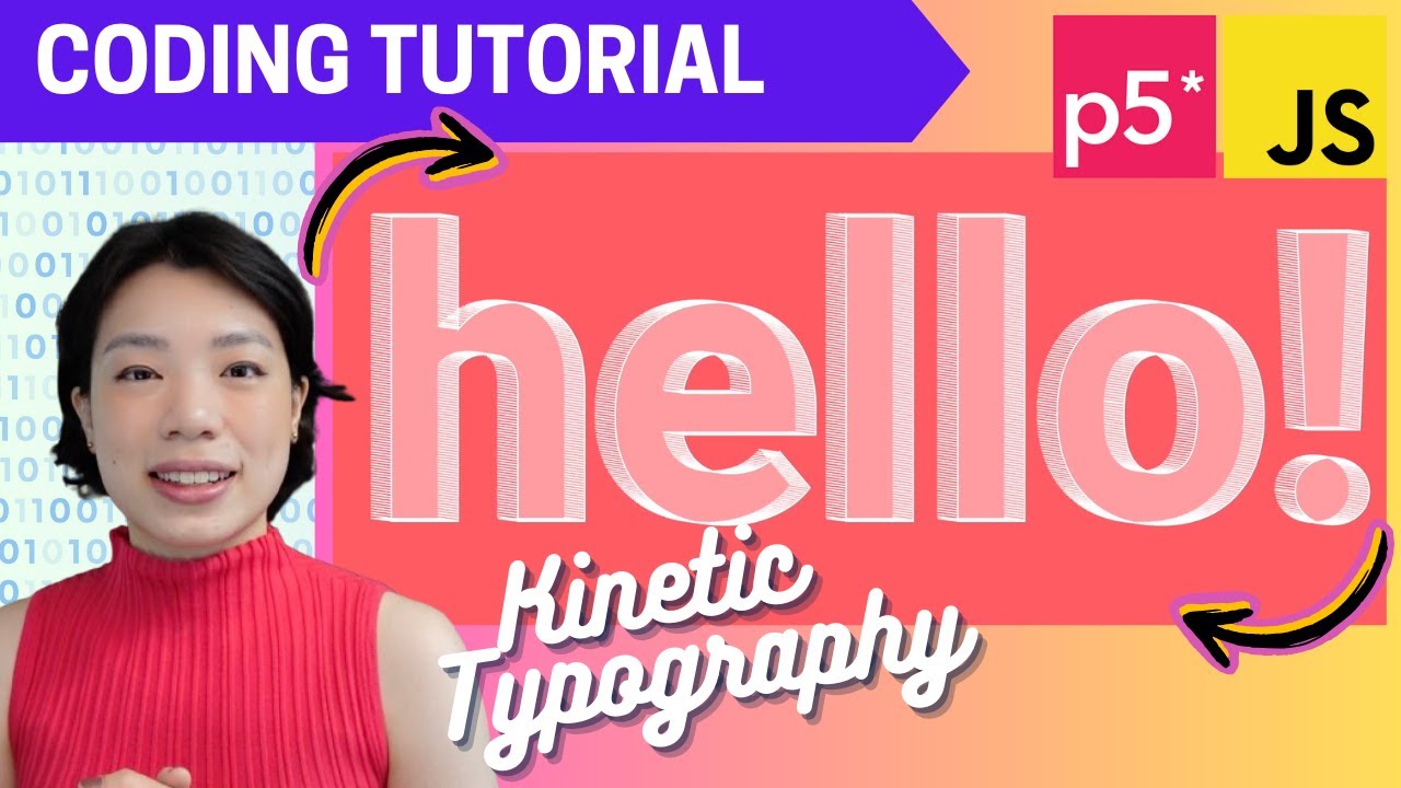 p5.js Coding Tutorial | Rotating Type (Kinetic Typography)