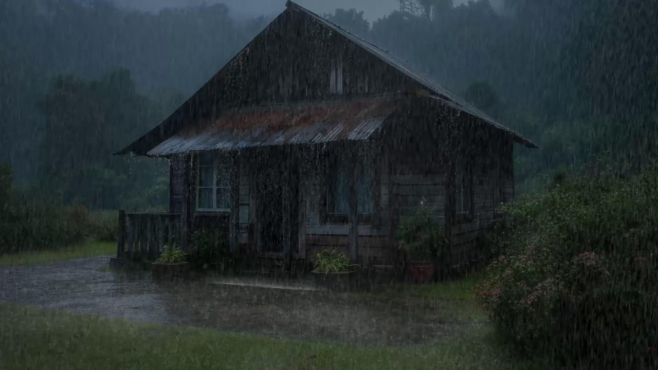 Rain ambience helping thoughts slow and body relax promoting deep calm healing rest