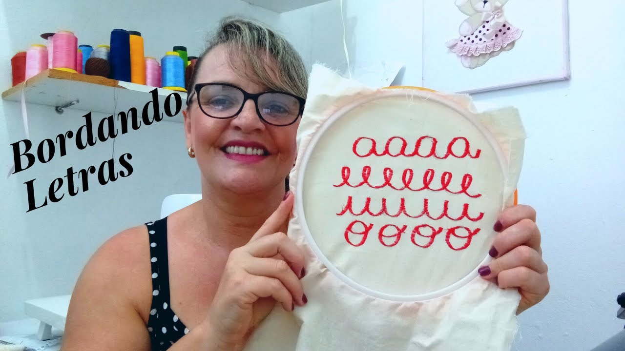 APRENDA A BORDAR LETRAS EM MAQUINA DOMÉSTICA