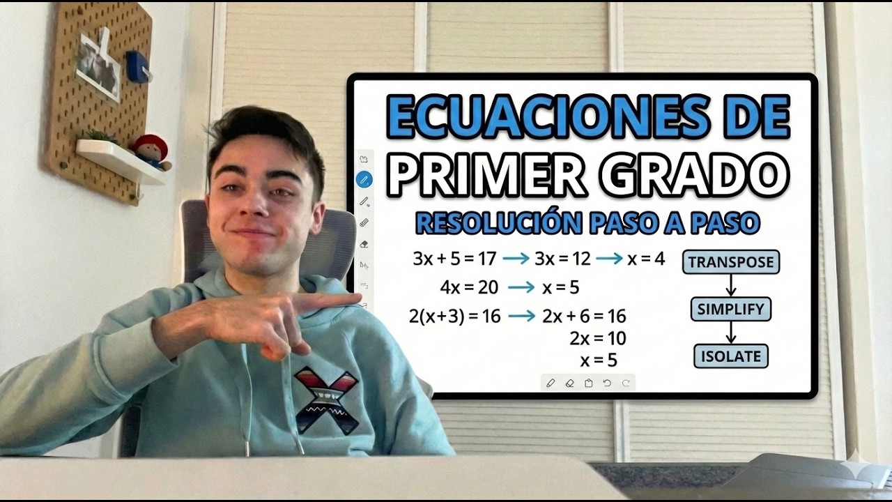 ¿Cómo resolver ECUACIONES de PRIMER GRADO? 🌟