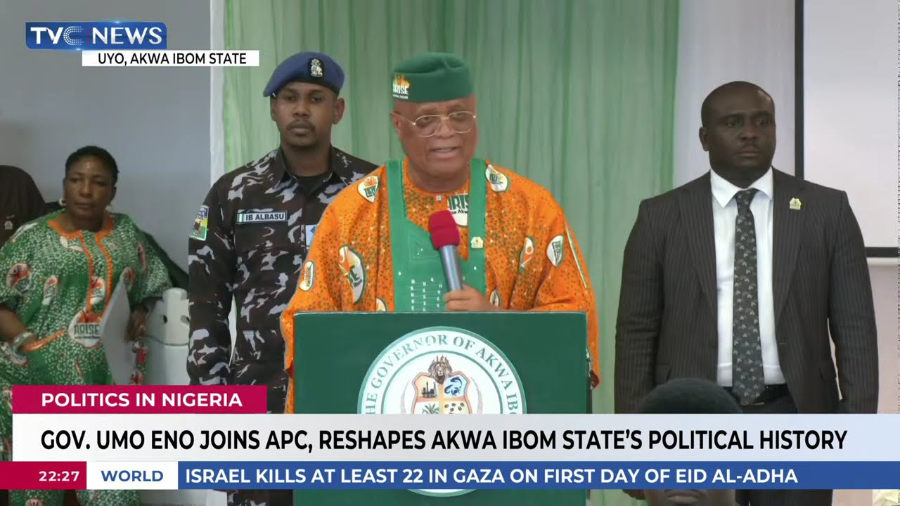 Governor Umo Eno Joins APC, Reshapes Akwa Ibom State's Political History