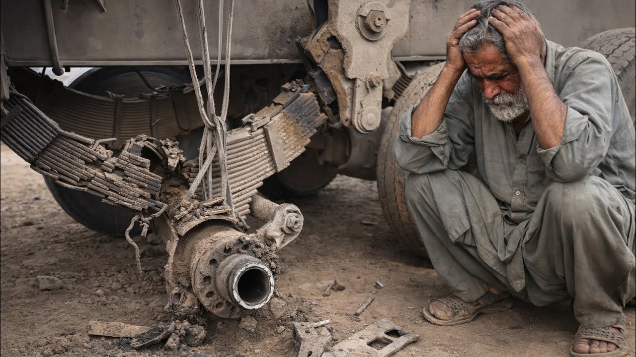 The Dumper&rsquo;s Rear axle Broke badly, and then it was taken to the Mechanic and Repaired immediately