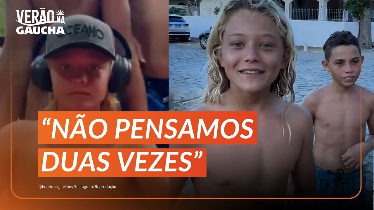 VÍDEO VIRALIZOU: SURFISTAS MIRINS salvam CRIANÇA e ADOLESCENTE de AFOGAMENTO em SC | Verão na Gaúcha