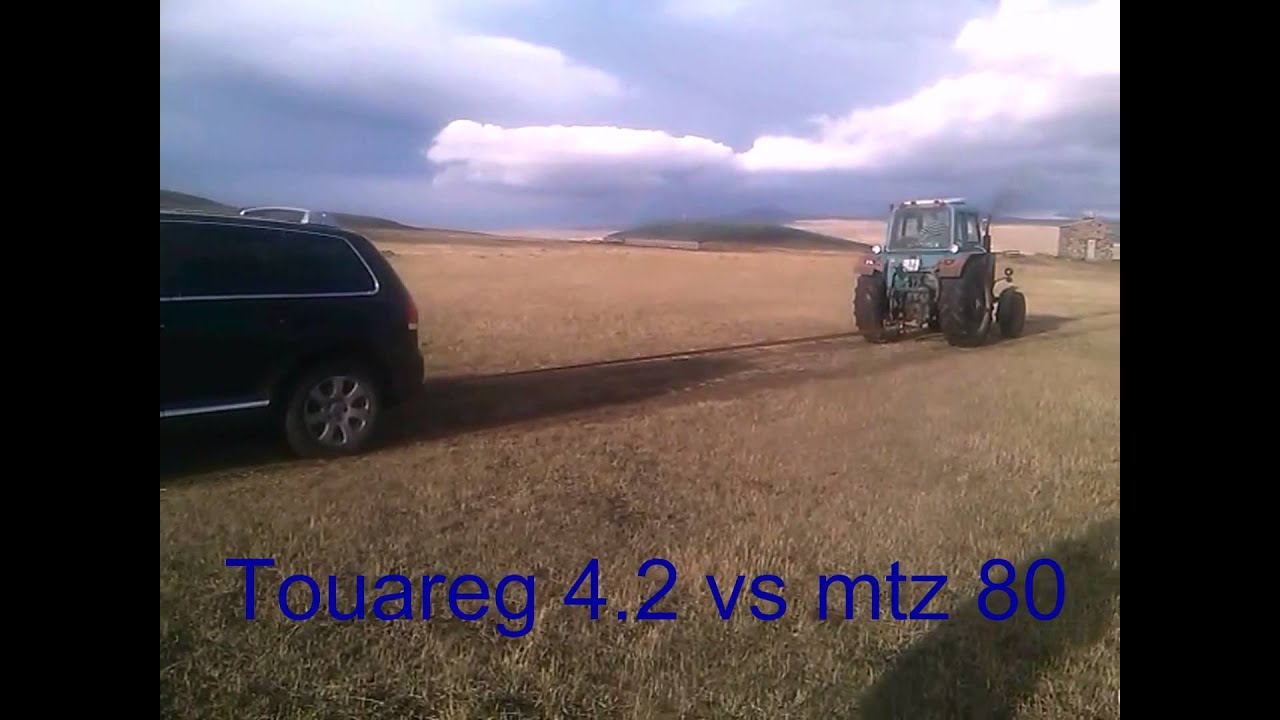 touareg vs трактор