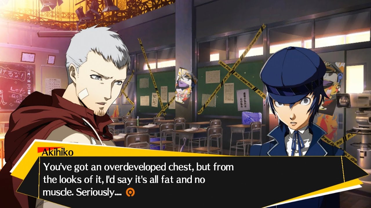 Persona 4 Arena | Акихико даёт Наото советы по фигуре