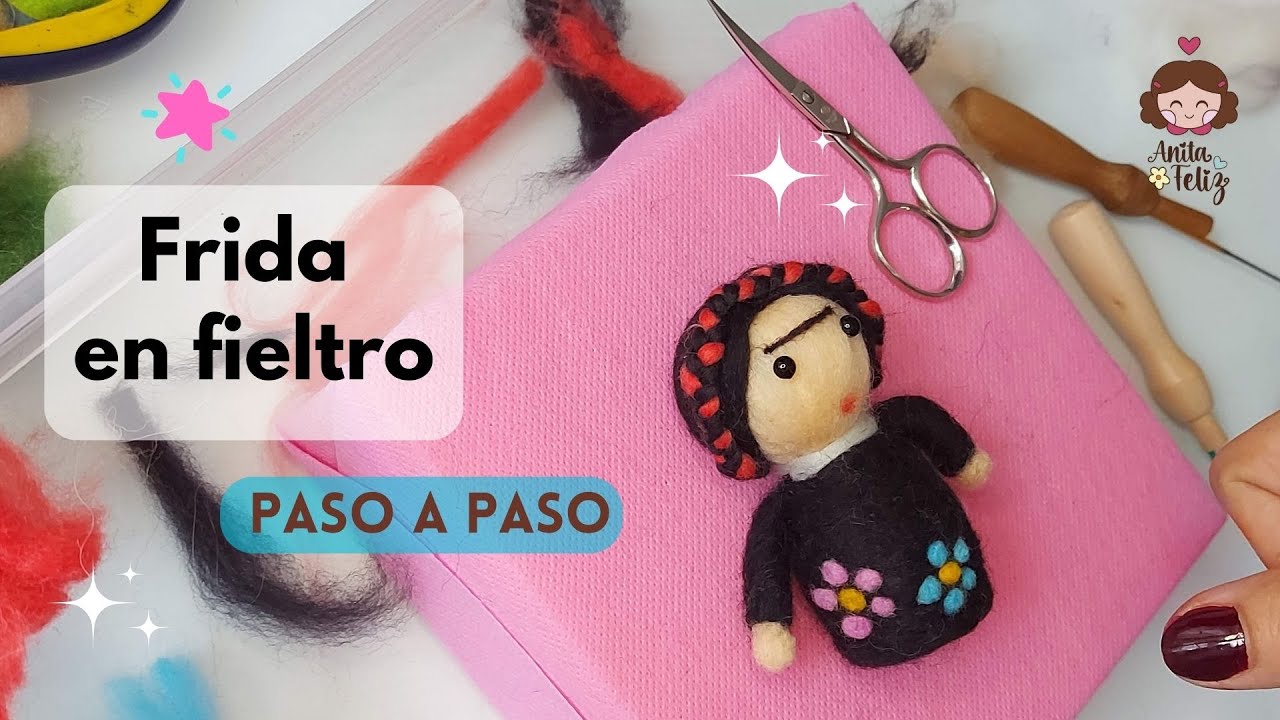 Haciendo a FRIDA en fieltro muy fácil para principiantes