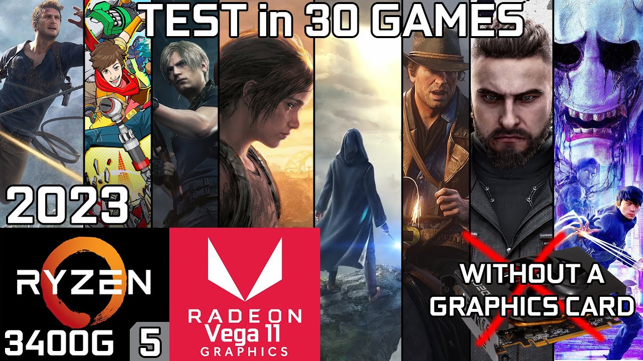 Ryzen 5 3400G Vega 11 & 16GB RAM - Test in 30 Games #PCGamePass