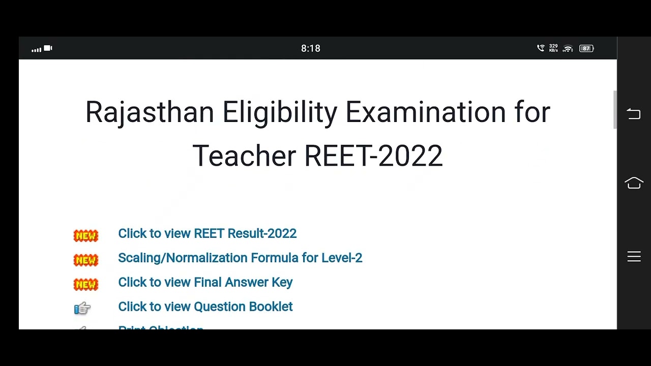 reet 2022 result kab aayega reet 2021 waiting list latest news,rpsc 1st grade latest news today,reet
