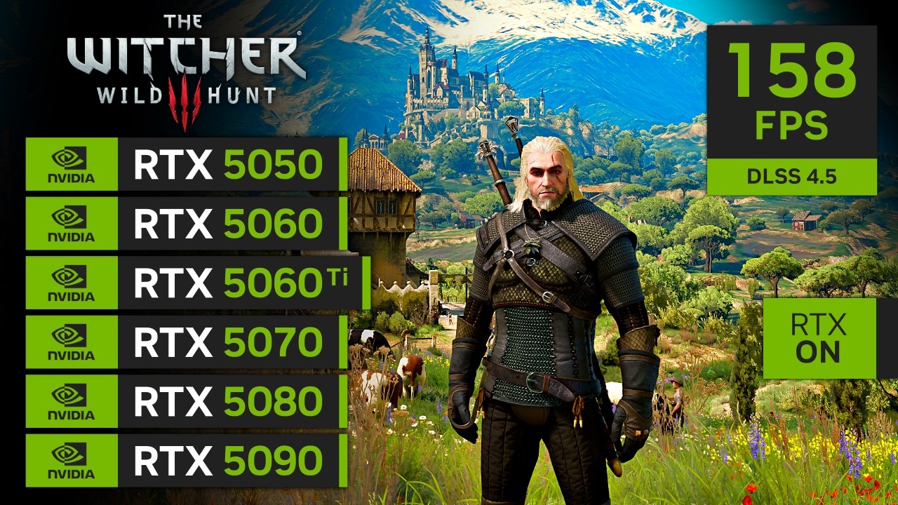 The Witcher 3 Next Gen | RTX 5050, 5060, 5060 Ti, 5070, 5080, 5090