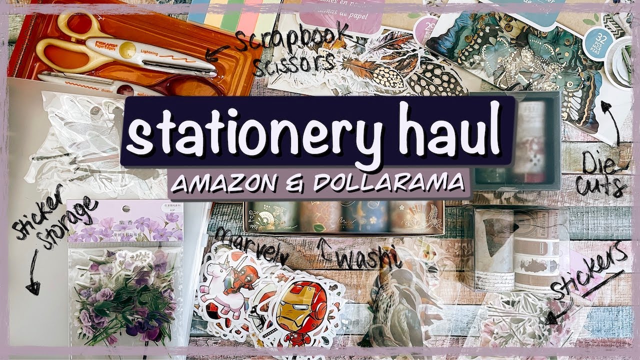 amazon STATIONERY HAUL | no talking | & dollarama journaling finds | creative journaling