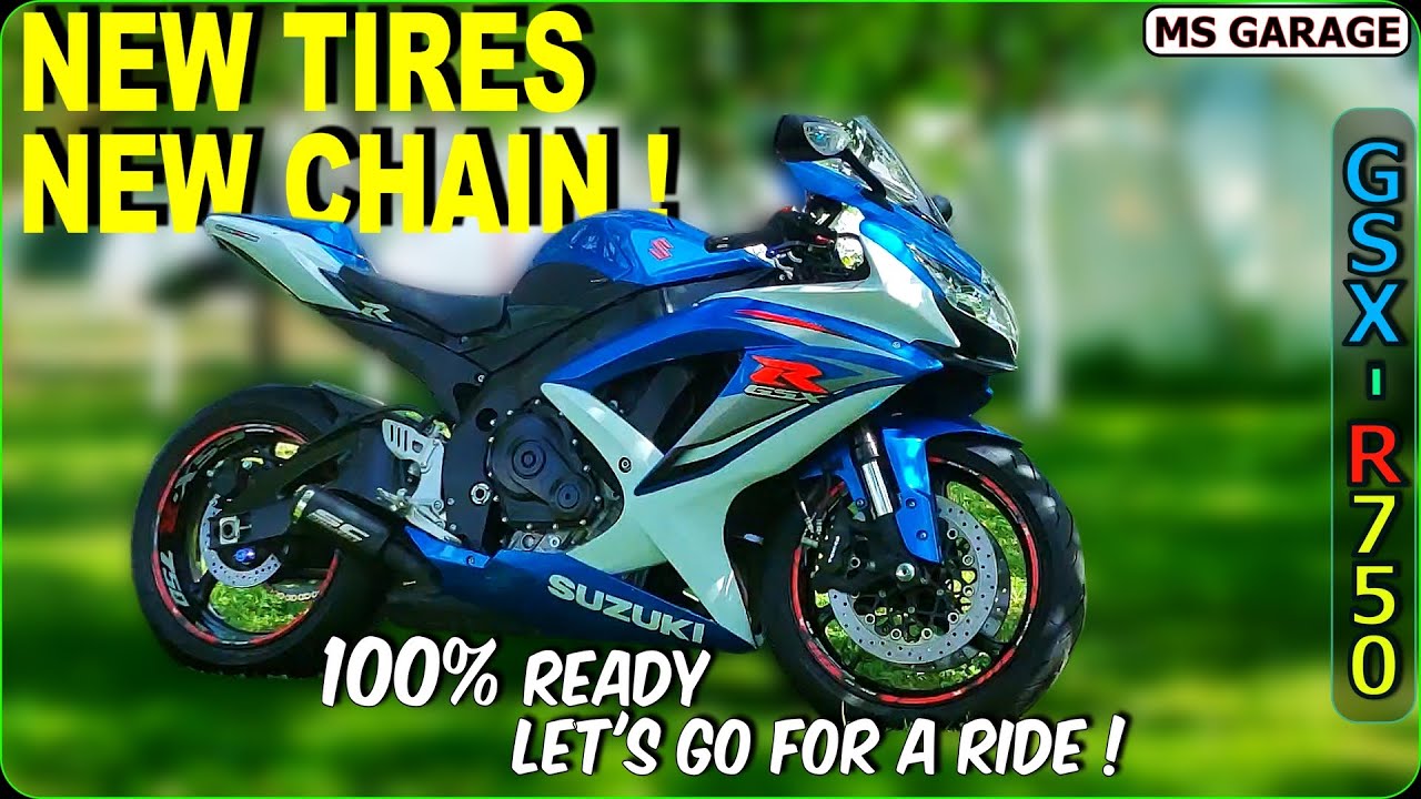 Chain And Sprocket Replacement On My Suzuki GSX R 750 | Time For The New Tires!