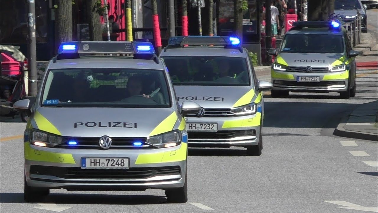 [Großaufgebot - 1. Mai Demo in Hamburg] Einsatzfahrten Bereitschafts-, Bundes- und Landespolizei