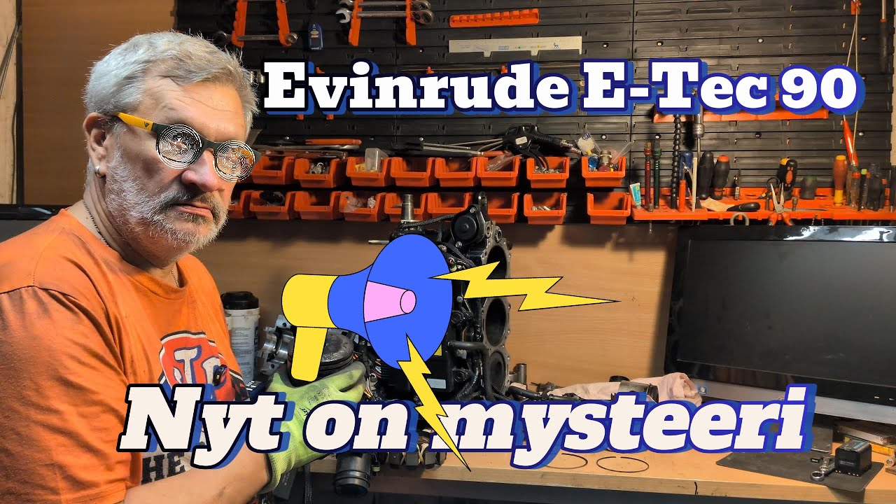 Nyt selvisi vika mutta mistä se johtui. Evinrude E-Tec 90
