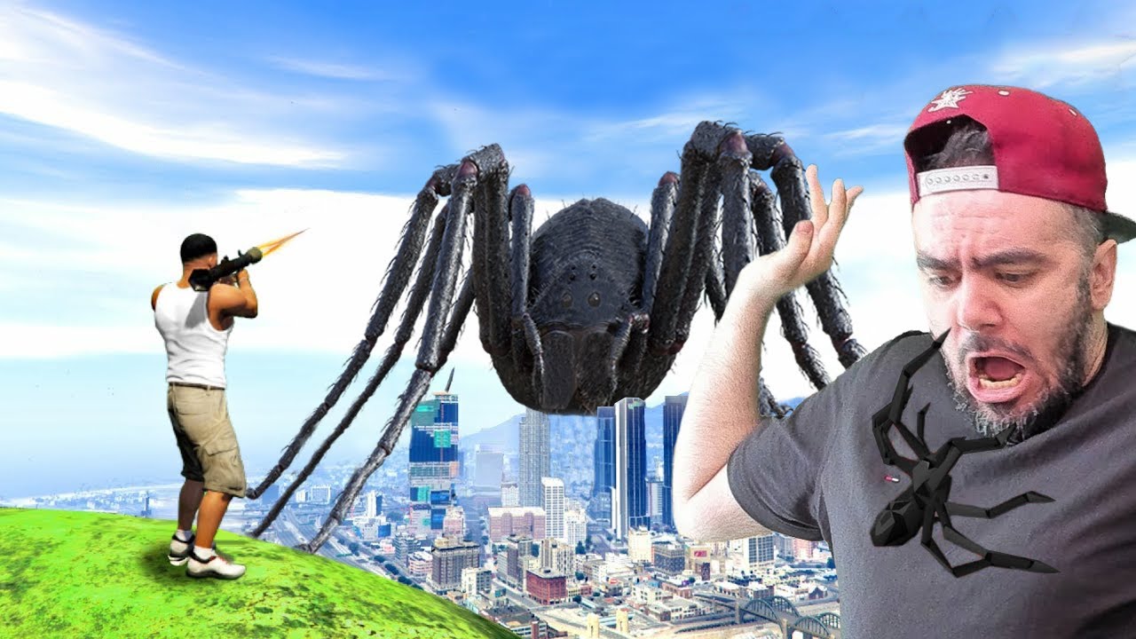 BÜYÜK ÖRÜMCEK ŞEHRI PARÇALADI BIZI TAKIP ETTI - GTA 5 MODS