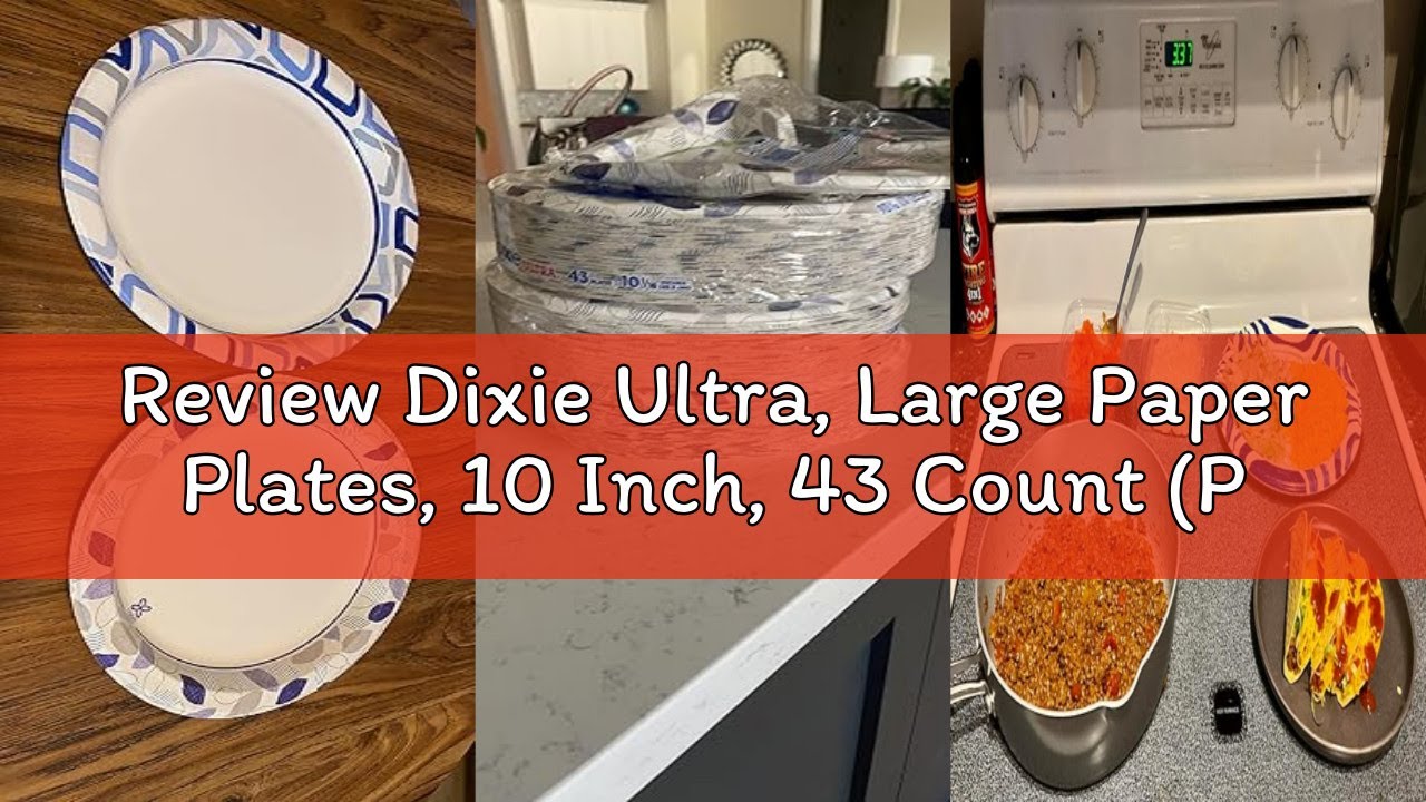 Review Dixie Ultra, Large Paper Plates, 10 Inch, 43 Count (Pack of 4), 3X Stronger*, Heavy Duty, Mic