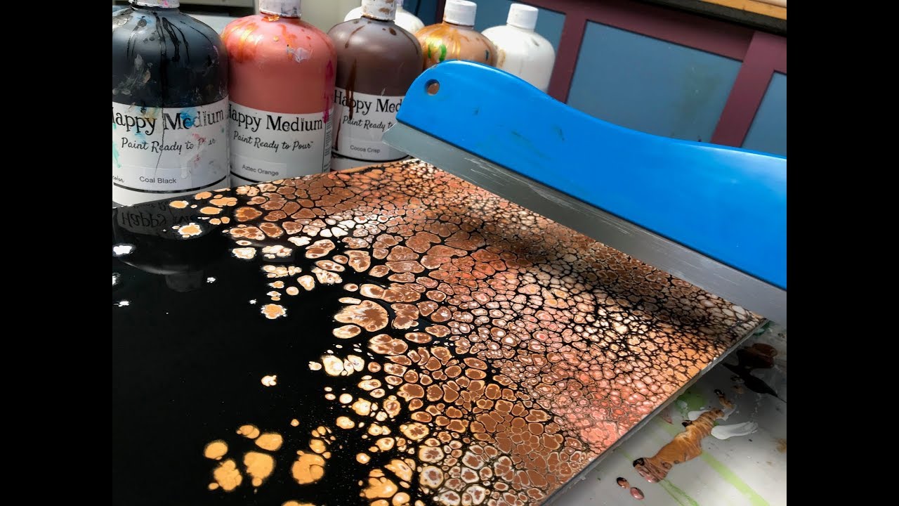 Acrylic Pour Painting: Steady Swiping With A 24