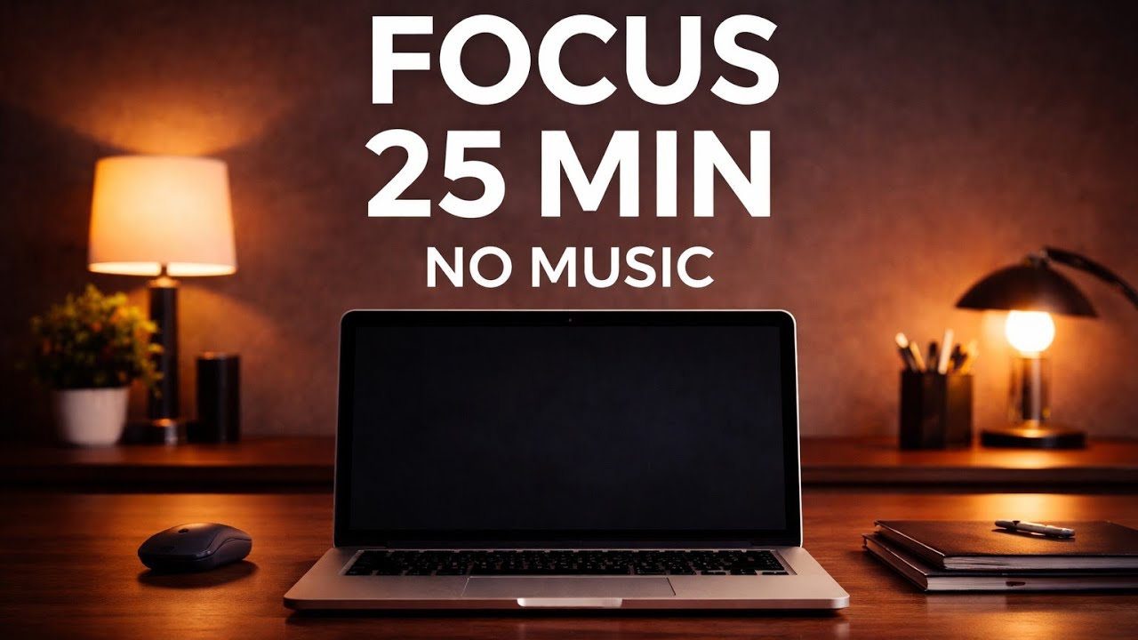 Deep Work Sprint – 25 Minutes | No Music, No Distraction | Quiet Focus Studio