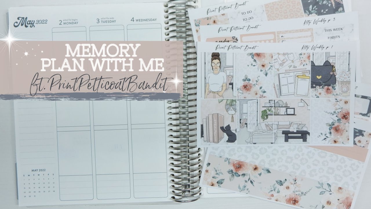 Chatty Memory Spread | Plan With Me ft. PrintPetticoatBandit | EC Vertical Life Planner
