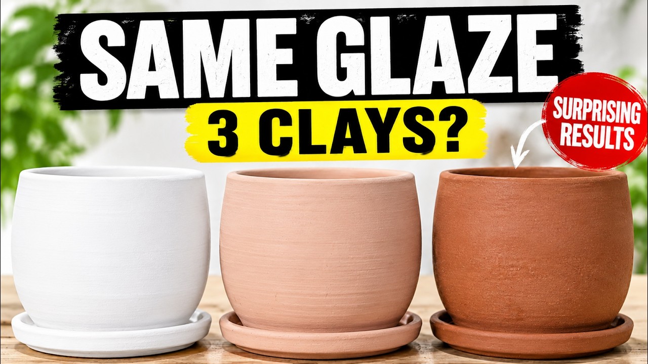 3 Glaze Combinations Applied to 3 Shades of Clay Planters