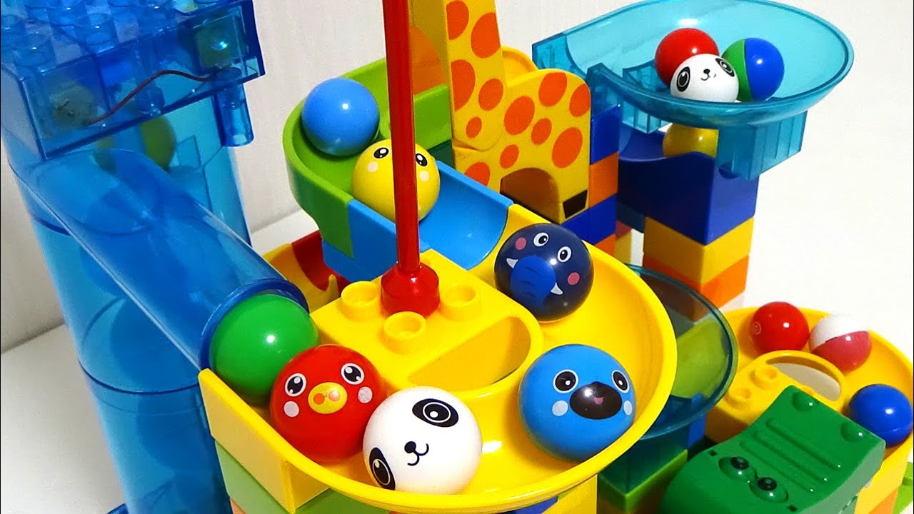 Marble Run ☆ Satisfying Block Coaster Electric Elevator Endless Course