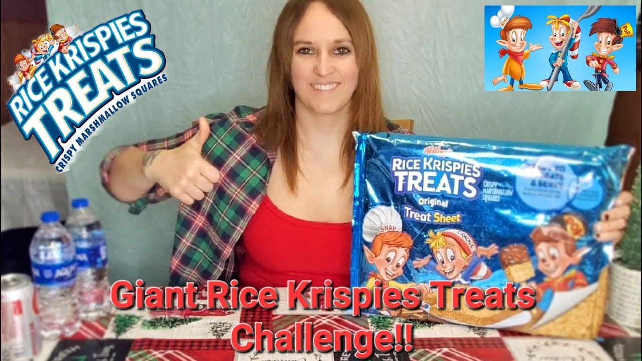 GIANT RICE KRISPIES TREAT MUKBANG CHALLENGE