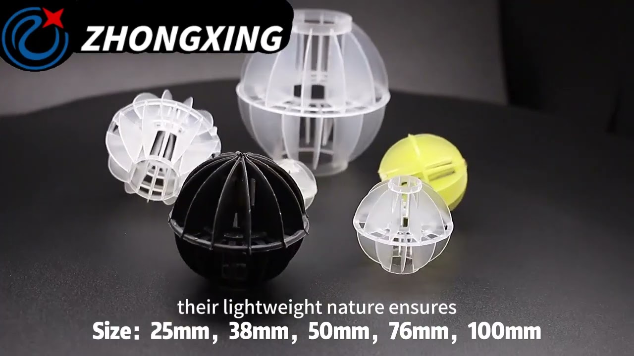 Plastic polyhedral hollow ball tower packings