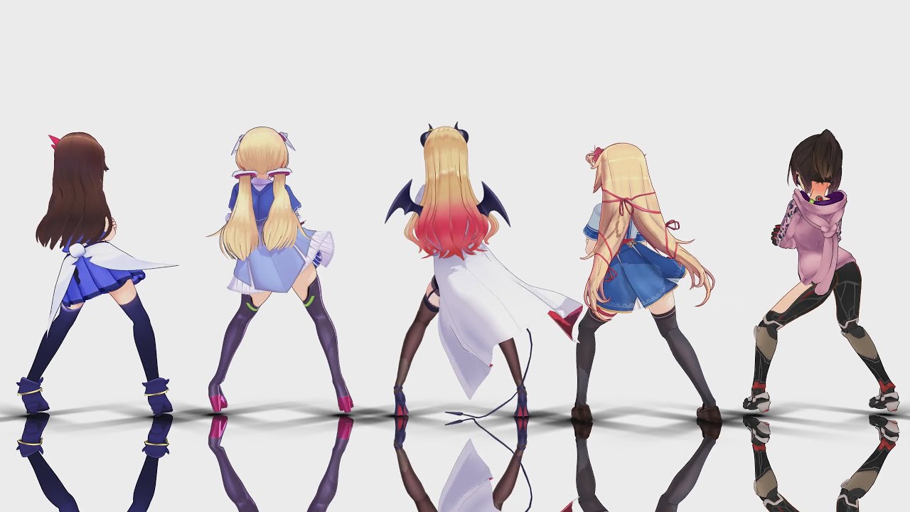 【MMDホロライブ】Hololive members dances like Houshou Marine #2
