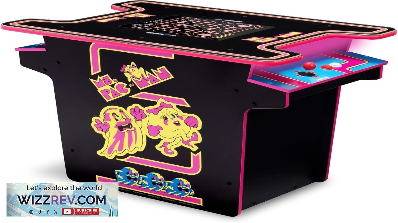 Игровой автомат Arcade1Up Ms.PAC Man Head to Head в стиле ретро для дома с 12 слотами.