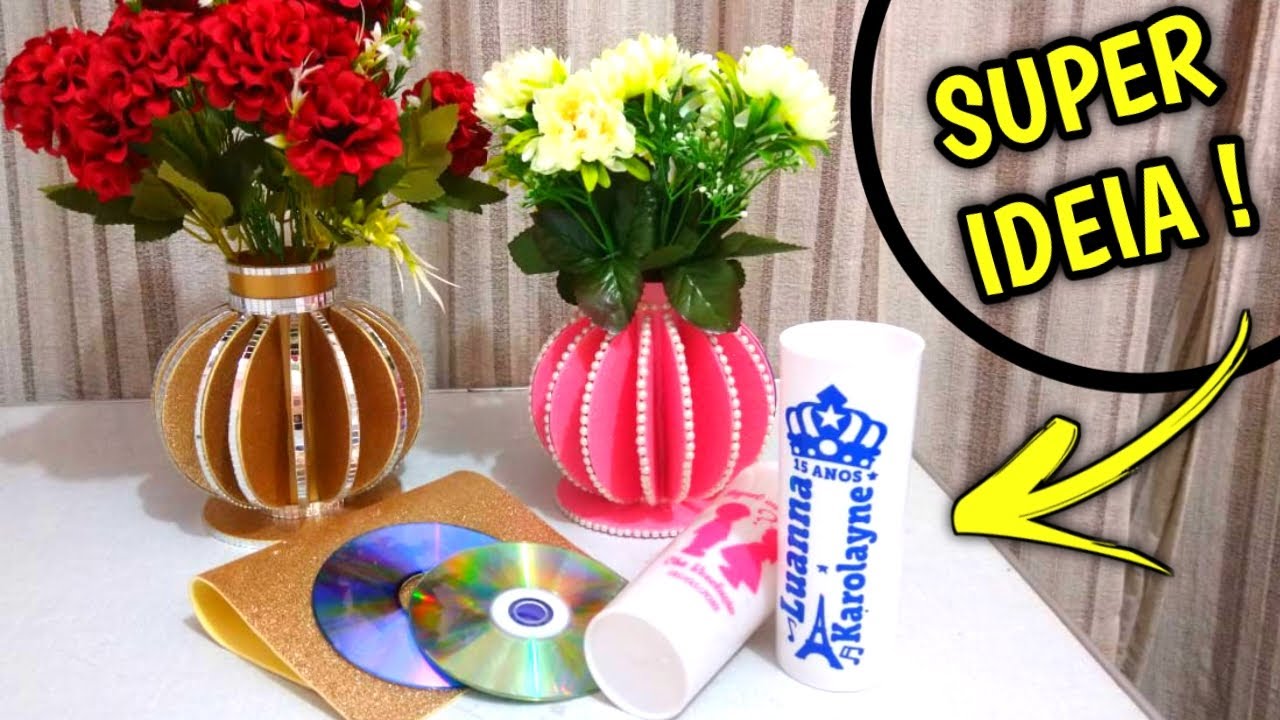 Super Idéia de Artesanato com Cds e EVA | Artesanato Reciclado do Lixo ao Luxo