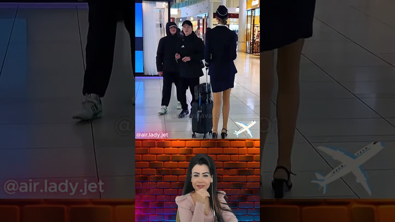 ✈️ Air Lady Jet z modą lotniskową i cichymi obserwatorami! #modalotniskowa #airladyjet #styluliczny