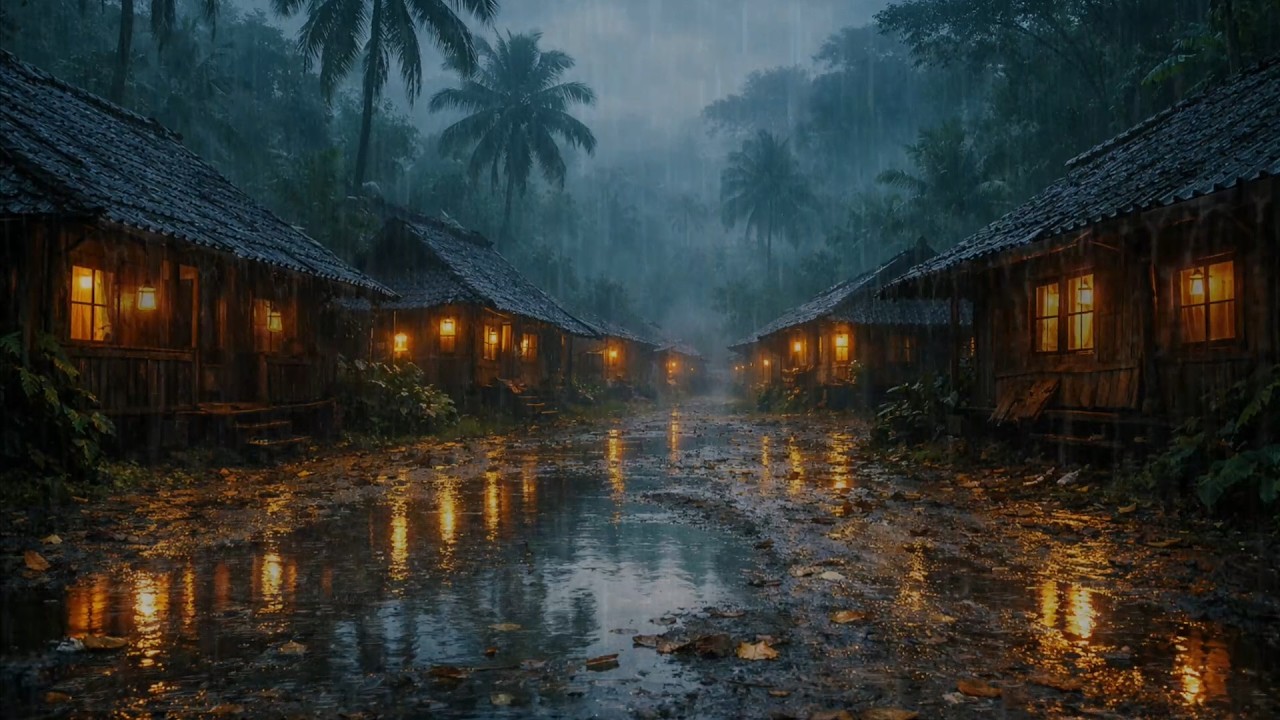 Relaxing Heavy Rain & Thunder Sounds For Deep Sleep, Insomnia Relief | Rainstorm For Overnight Sleep