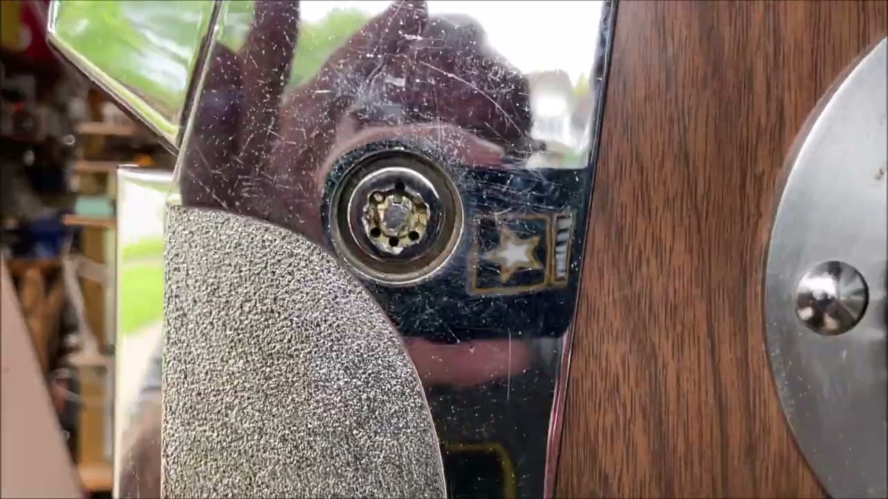 Drilling the barrel lock on a Bally EM Slot machine that had no key