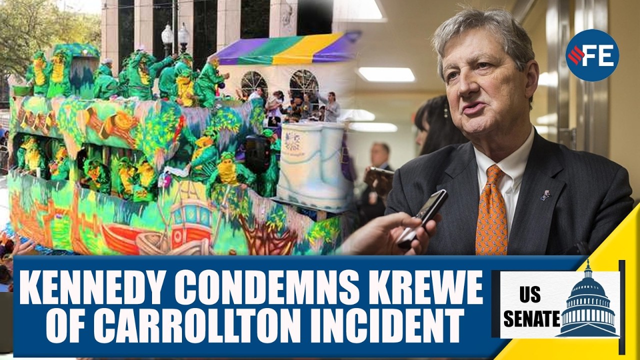 Сенатор Кеннеди осудил «антиполицейскую глупость» на мероприятии Krewe of Carrollton в Сенате.