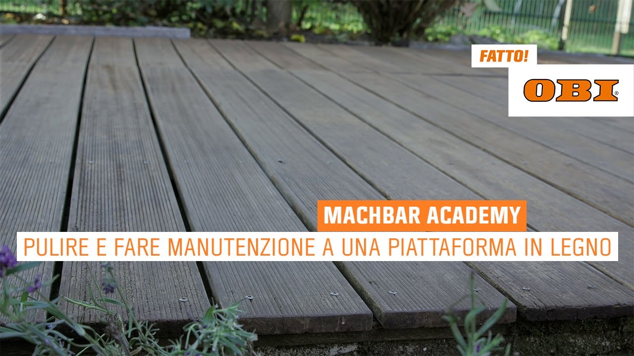 Pulire e fare manutenzione a una piattaforma in legno | OBI