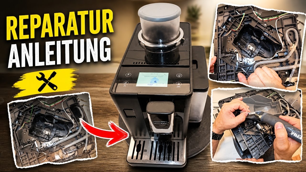Delonghi Rivelia Exam erkennt Auffangschalle nicht reparieren rechte Seite öffnen